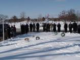 Members of the Royal Airs pay tribute in December 2006 to their former members and others who perished in the OLA fire. (Photo courtesy of Serge Uccetta)